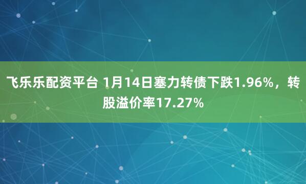 飞乐乐配资平台 1月14日塞力转债下跌1.96%，转股溢价率17.27%